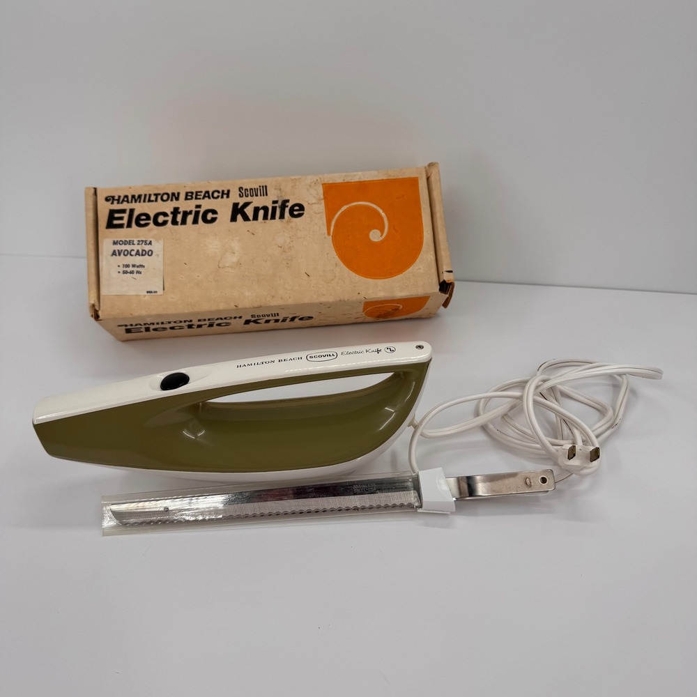 Vintage Hamilton Beach Scovill Electric‎ Knife Model 275A Green Tested Works
